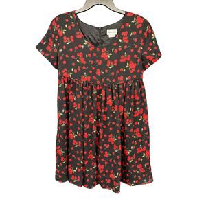 Mother's Work Cherry Maternity Mini Dress Small Novelty Print 90s Y2K Vintage